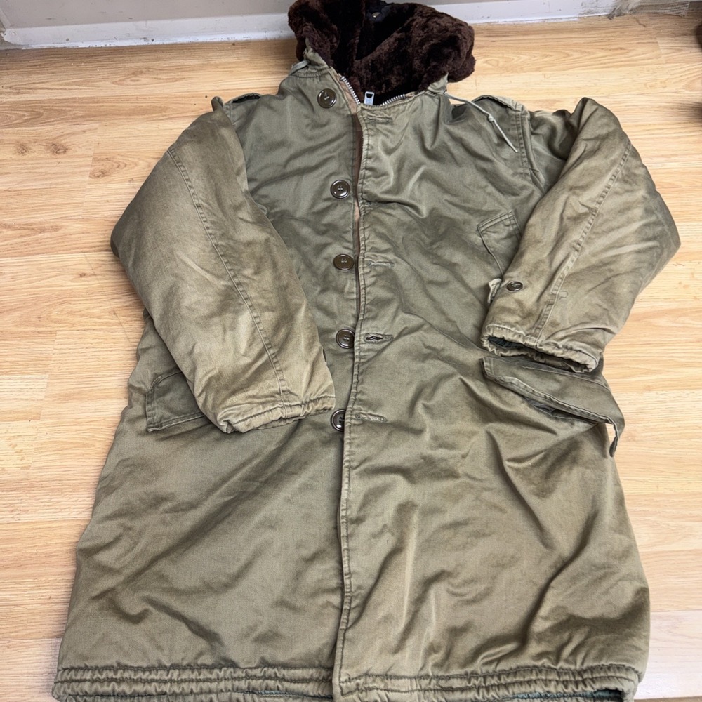 OG VTG WW2 1940s B9 Parka US ARMY AIR FORCE Flight Coat Jacket Size Large